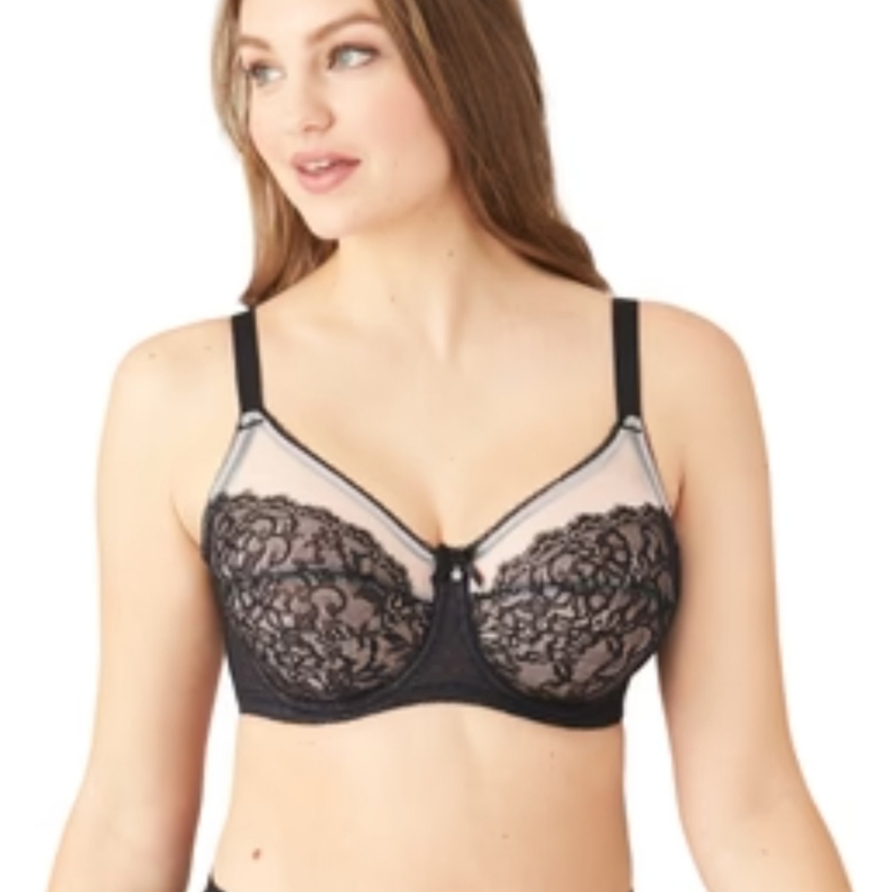 Wacoal Retro Chic Full Figure Underwire Lace Bra 46DD